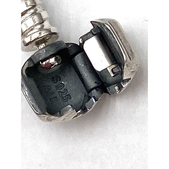 Pandora Black Braided Leather Bracelet Silver Clasp ALE 925 6.5” - Picture 5 of 6